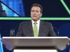 Governor Schwarzenegger gives his keynote remarks at the second annual R20 Austrian World Summit. 