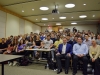 Arnold Schwarzenegger, Christian Grose, and Fran Pavley teach USC students about AB 32.