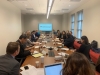 Former State Senator Fran Pavley leads a roundtable discussion on energy storage.