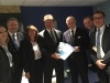 Michele Sabban, Andrä Rupprechter, Austrian Federal Minister of Environment, Bonnie Reiss, Governor Arnold Schwarzenegger, Laurent Fabius, French Foreign minister and President of the COP21, Terry Tam