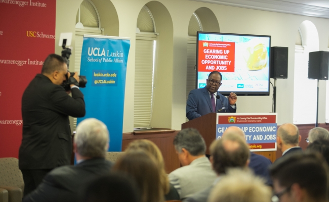 Los Angeles County Supervisor Mark Ridley-Thomas details the county's efforts in supporting a  cleaner economy.